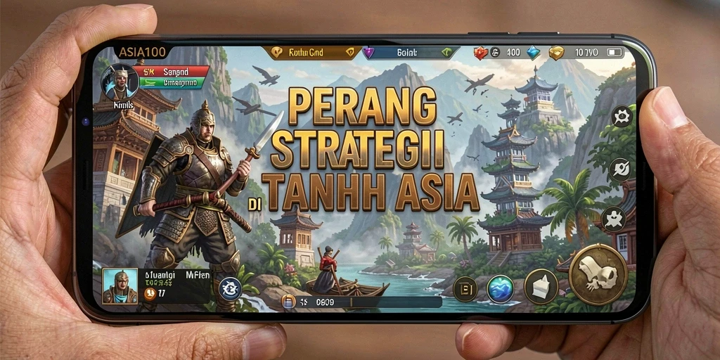Tangkapan layar menunjukkan aksi mendebarkan di medan perang ASIA100.