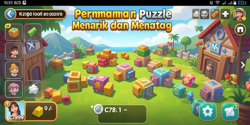 Screenshot utama C789 menampilkan gameplay Puzzle yang menarik dan menantang.