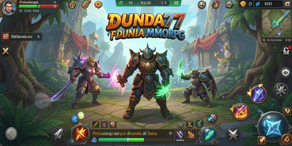 Gameplay seru DUNIA77 yang menampilkan petualangan MMORPG.