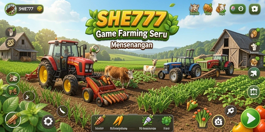 Gameplay SHE777 menampilkan pertanian yang mengesankan dan menyenangkan.