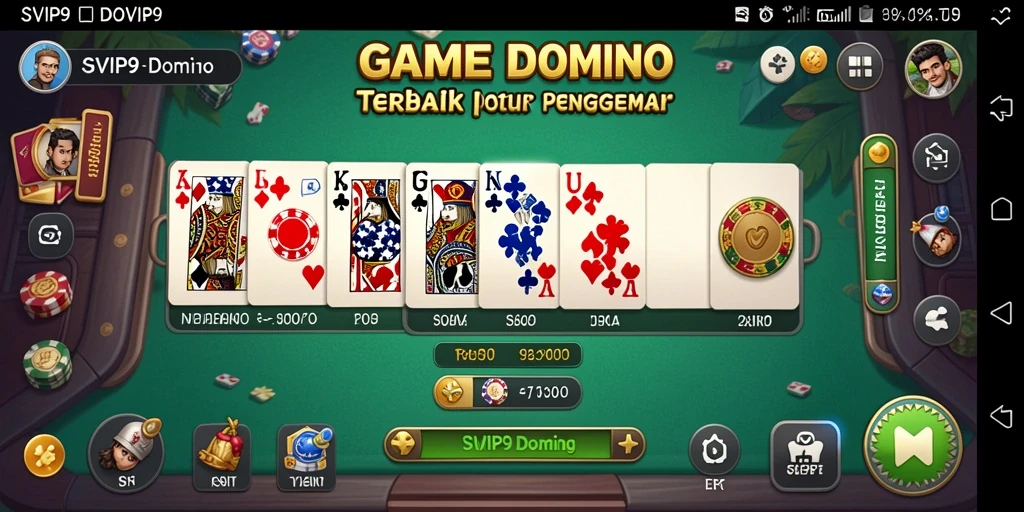 Tangkapan layar gameplay menampilkan aksi seru dalam permainan Domino.