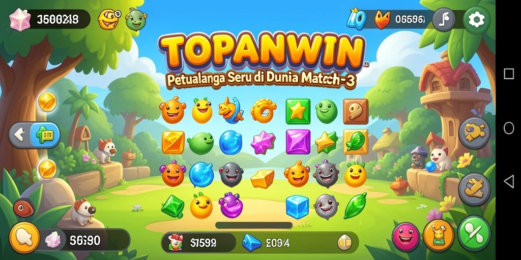 Tangkapan layar gameplay TOPANWIN yang seru dan berwarna.