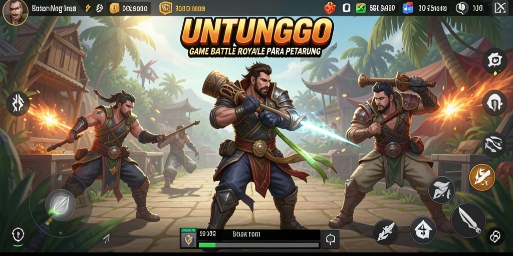 Tampilan Gameplay Seru dalam UNTUNGGO - Battle Royale yang Menegangkan